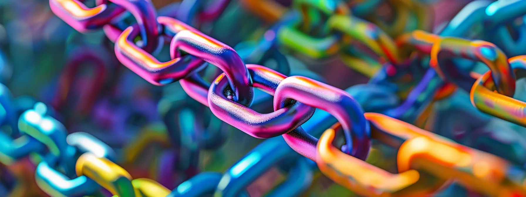 a dynamic, multi-colored network of high-quality backlinks connecting to a vibrant rei website, symbolizing brand authority and increased organic traffic.