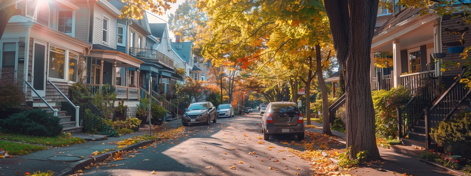 capturing a real estate agent filming a video tour of a charming neighborhood street, showcasing local attractions and properties to engage the community.