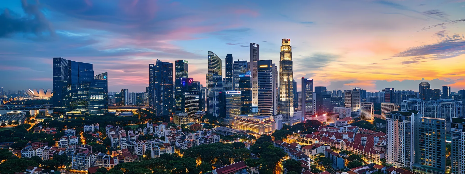 a modern cityscape with skyscrapers and residential buildings, symbolizing the diverse opportunities and risks in real estate investment.