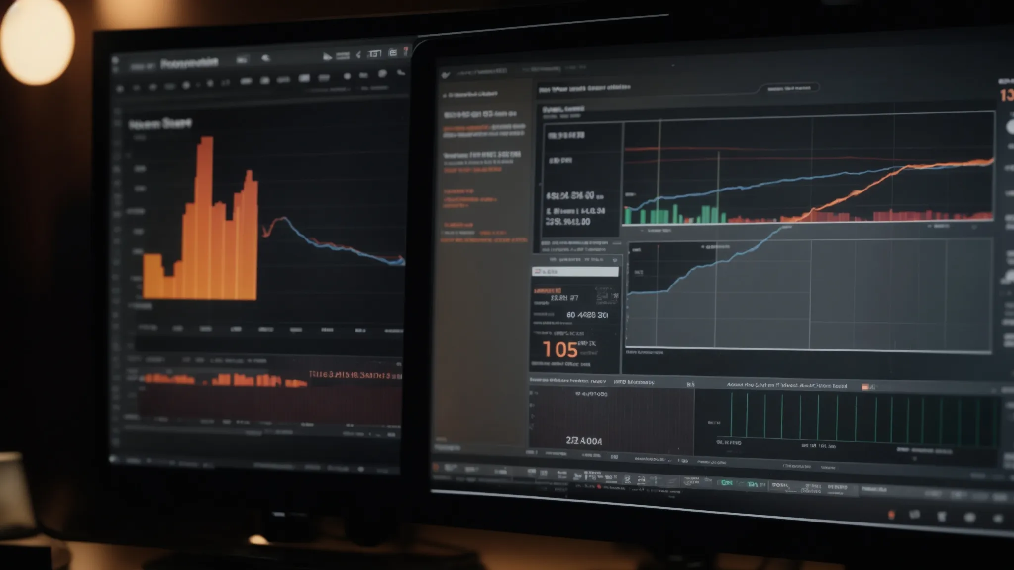 a computer screen showing a detailed analysis chart comparing seo strategies and performance between different competitors.