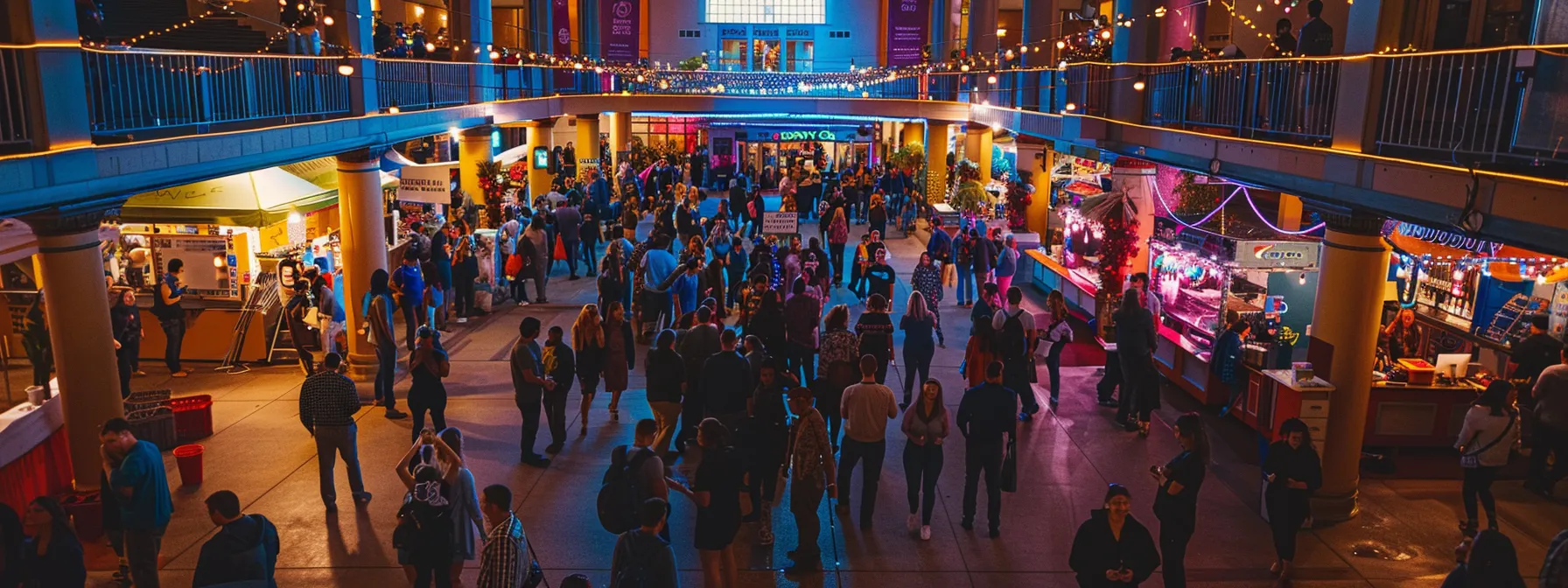 a vibrant photo of a bustling community event, showcasing diverse local vendors and engaged attendees enjoying the festivities.