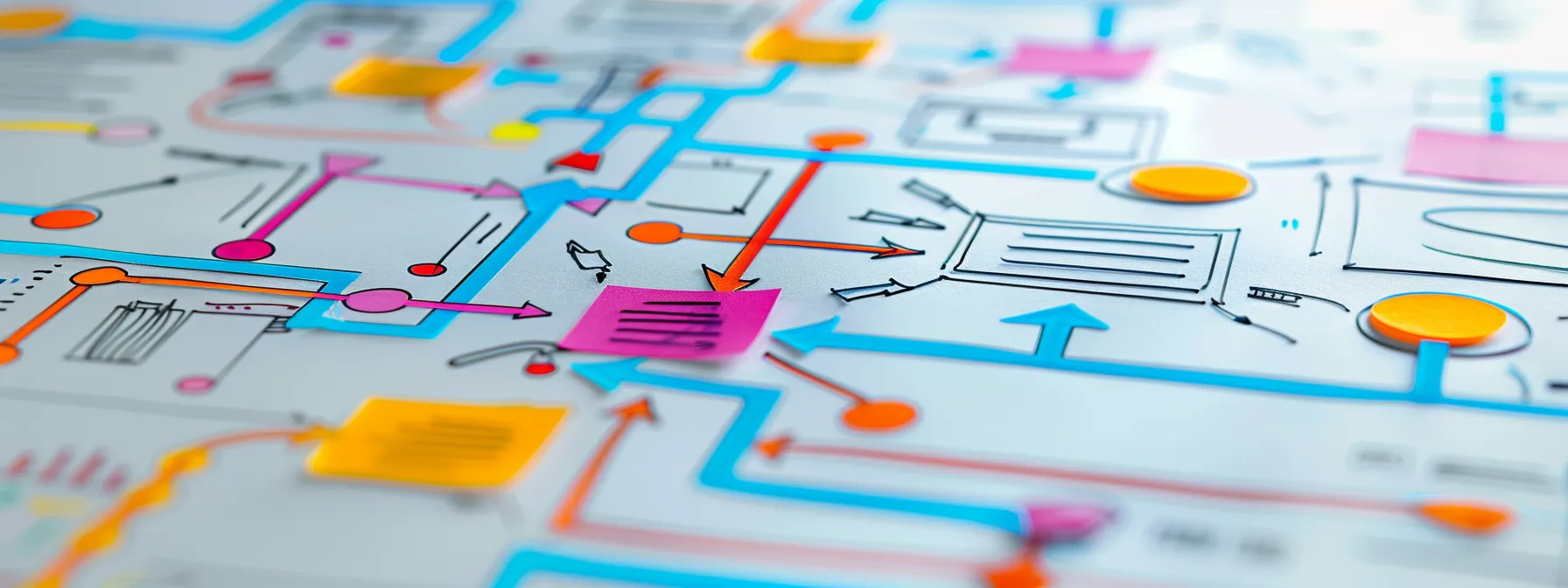 a website sitemap displayed on a whiteboard with arrows pointing to dedicated pages for specific keywords, surrounded by a web of interconnected seo strategies.