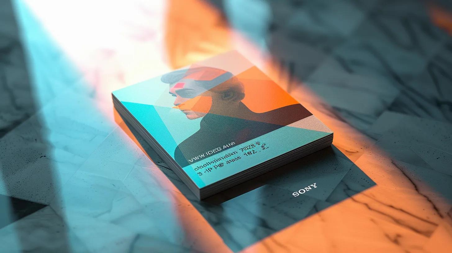 a sleek, modern business card elegantly displays a bold tagline and vivid geometric elements, surrounded by subtle accolades and client testimonials, evoking professionalism and credibility against a softly lit, neutral backdrop.