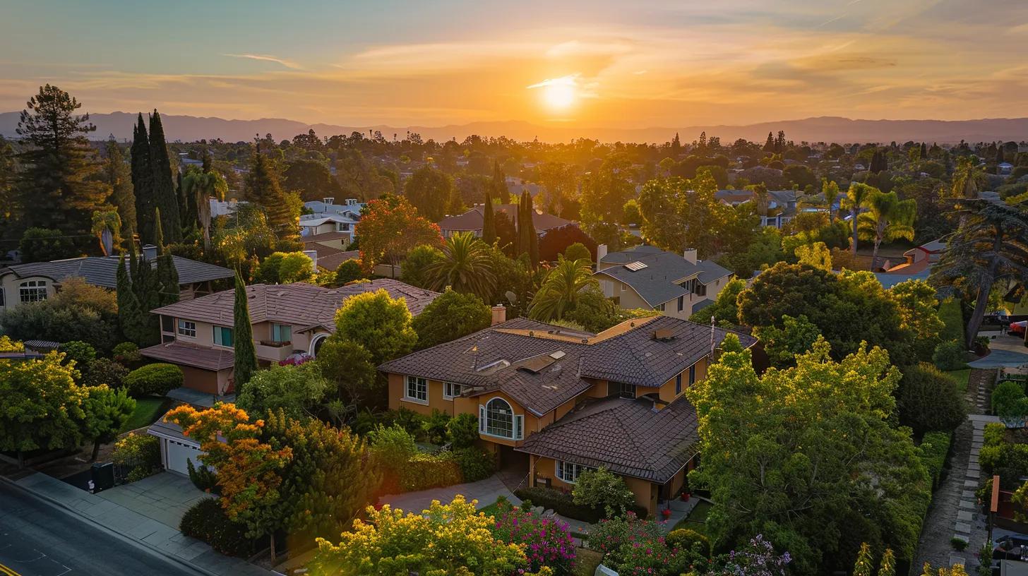 a vibrant, sunlit neighborhood showcasing a charming home with lush greenery and colorful flowers, representing the heart of local real estate engagement and community connection.