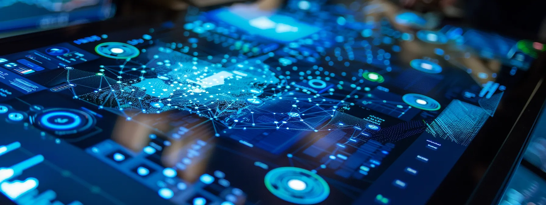 a dynamic, close-up view of a digital interface displaying a vibrant, updated xml sitemap, illuminated by blue and green tones, symbolizing real-time data management and enhanced web visibility.