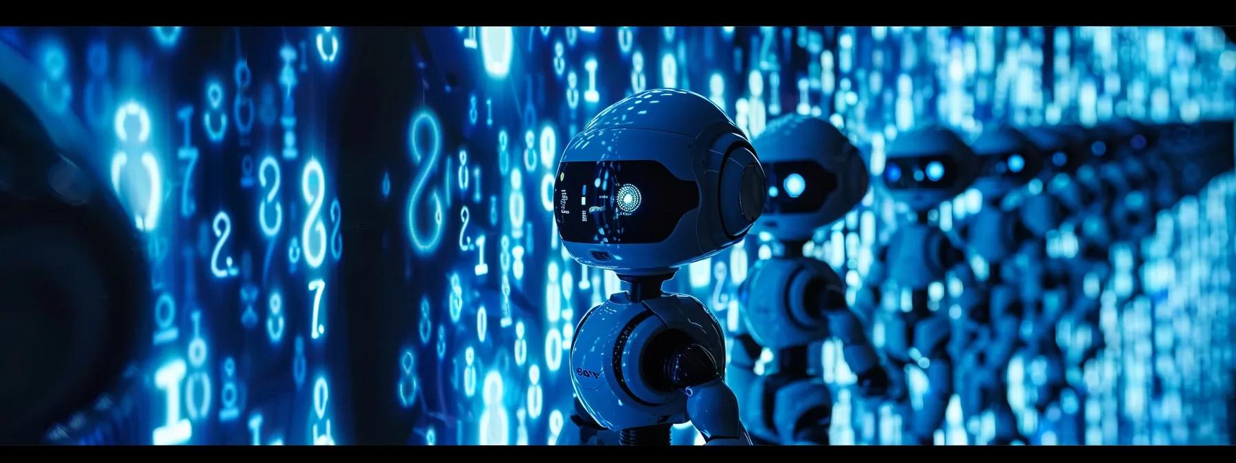 a visually striking close-up of a digital screen displaying a vibrant and detailed robots.txt file, illuminated by a soft blue light, symbolizing the intricate relationship between website management and search engine optimization.