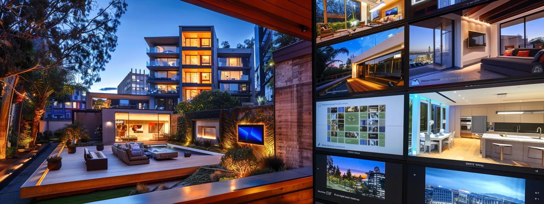 a visually striking real estate website interface displaying neatly organized category pages and subfolders, showcasing a variety of properties with a clean, user-friendly design and vibrant colors that enhance navigation and engagement.