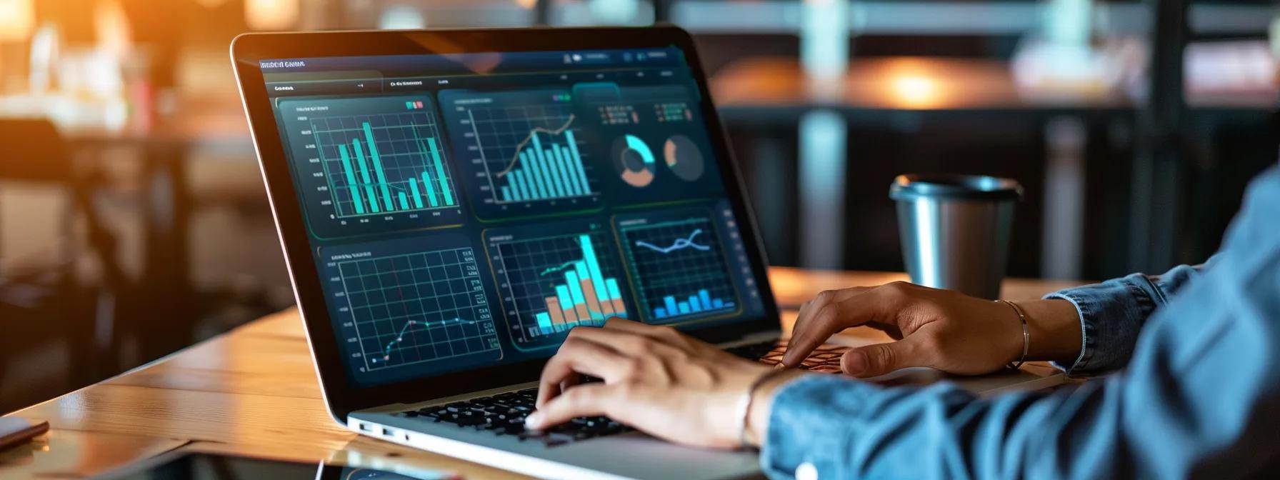 focused seo strategist analyzing search engine data on a sleek modern laptop. focused seo strategist analyzing search engine data on a sleek modern laptop.