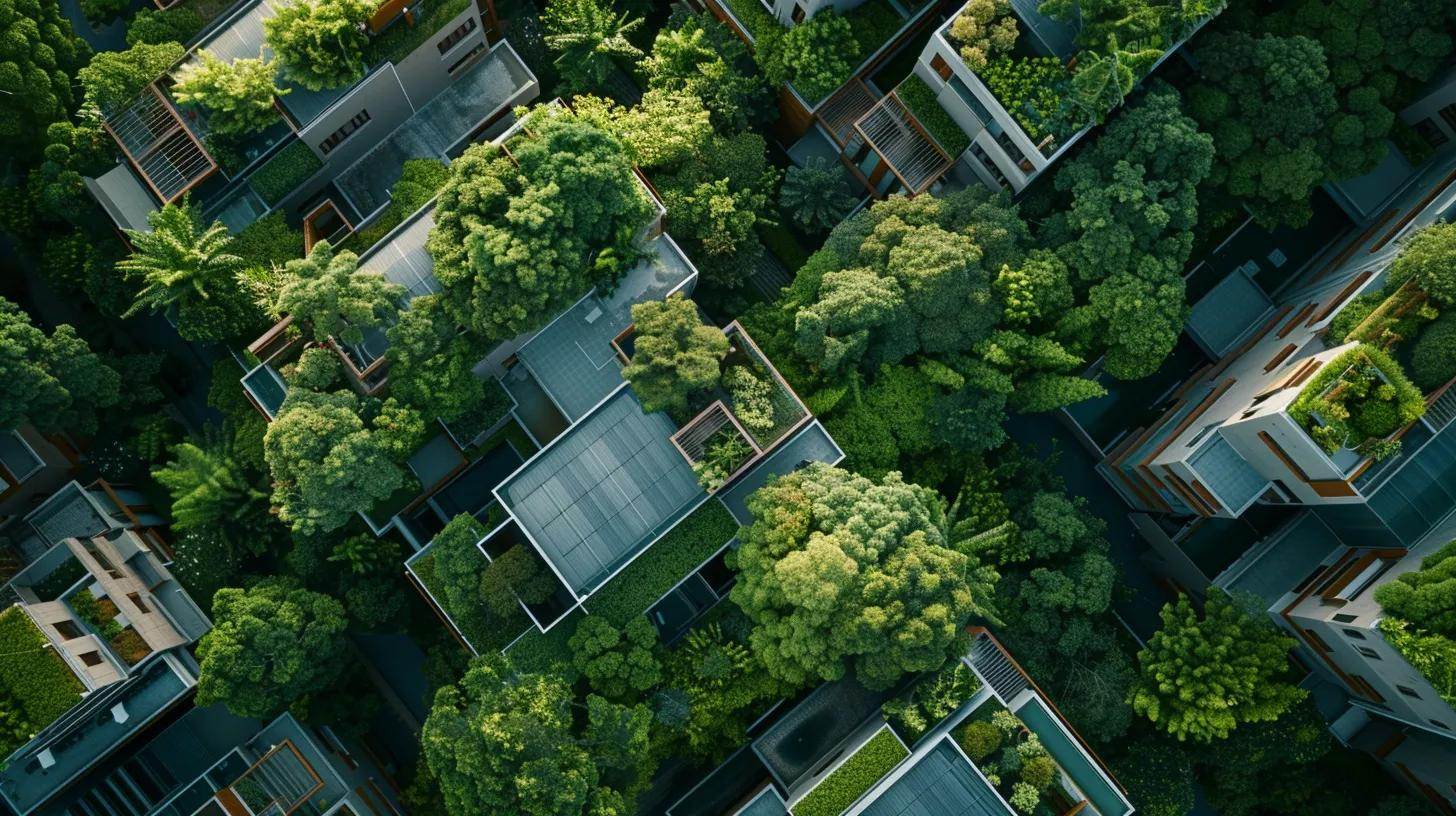 a stunning aerial view of a well-maintained multi-unit rental property surrounded by lush greenery, showcasing a professional property management service's expertise in enhancing tenant satisfaction and maximizing rental income. a stunning aerial view of a well-maintained multi-unit rental property surrounded by lush greenery, showcasing a professional property management service's expertise in enhancing tenant satisfaction and maximizing rental income.