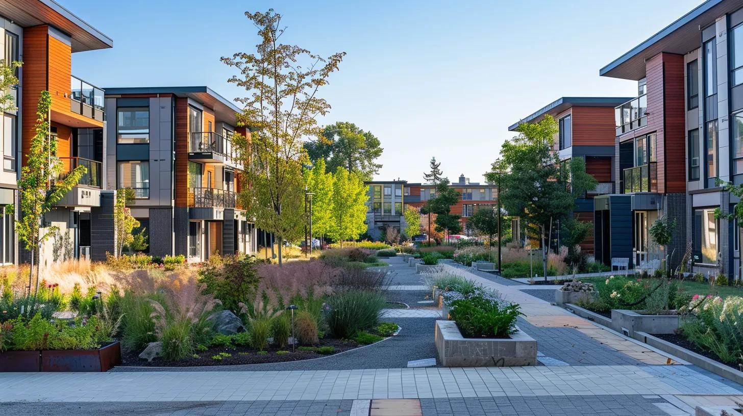 a vibrant neighborhood scene showcases modern family homes surrounded by well-maintained school buildings and bustling offices, illustrating the strong link between quality education, employment accessibility, and thriving rental demand. a vibrant neighborhood scene showcases modern family homes surrounded by well-maintained school buildings and bustling offices, illustrating the strong link between quality education, employment accessibility, and thriving rental demand.