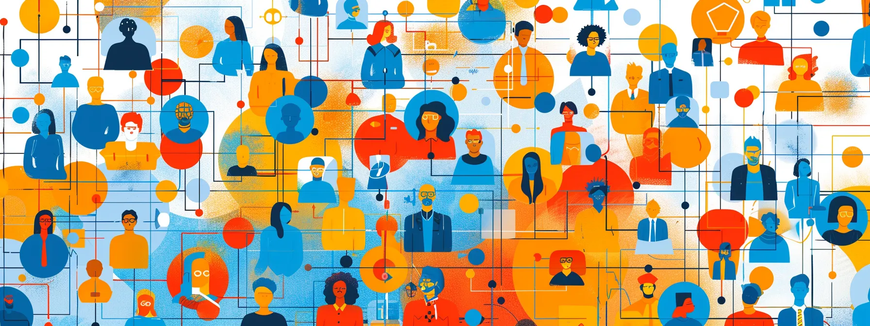 a vibrant, dynamic social media landscape filled with engaging visuals and interconnected profiles, symbolizing the powerful connections and strategies for link building in the real estate sector.