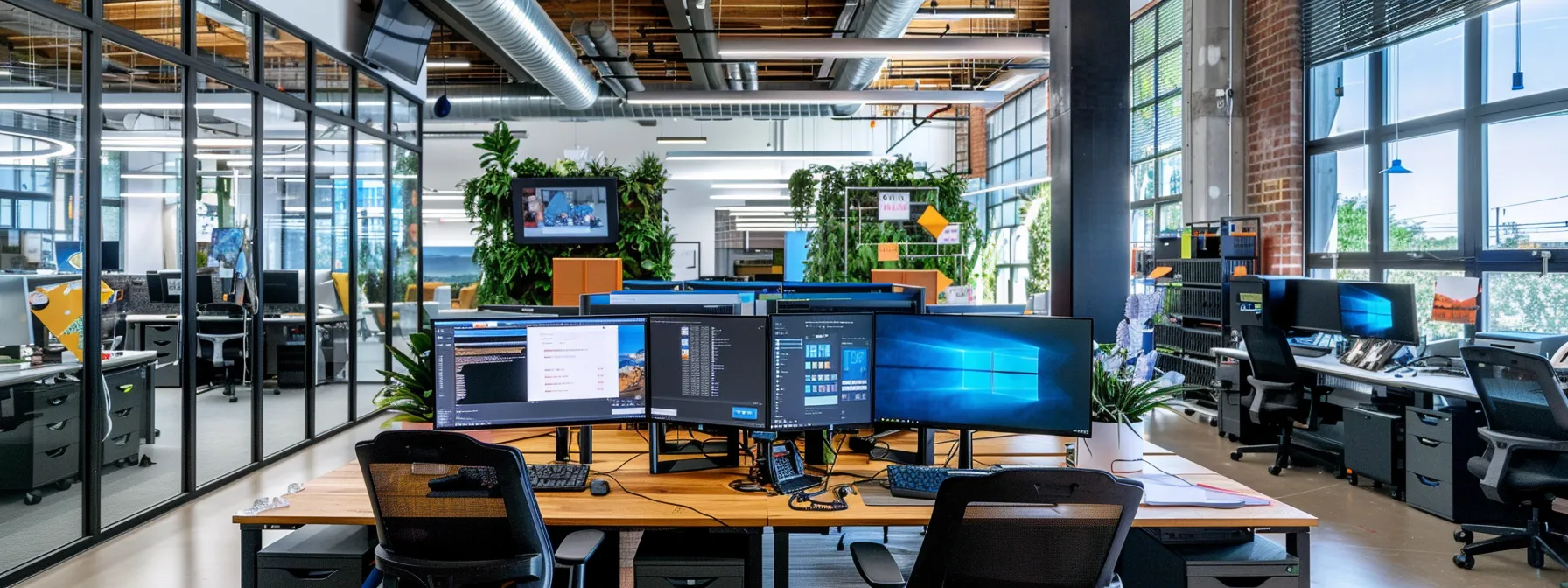 a vibrant, engaging workspace filled with computer screens and notes, highlighting a focused individual strategizing to enhance their online presence through effective haro submissions in real estate.