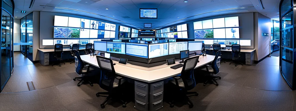 a sleek, modern office space showcases a large digital screen displaying an intuitive interface for automating appointment scheduling on a realtor site, illuminated by soft, focused lighting that emphasizes the technological innovation at work.